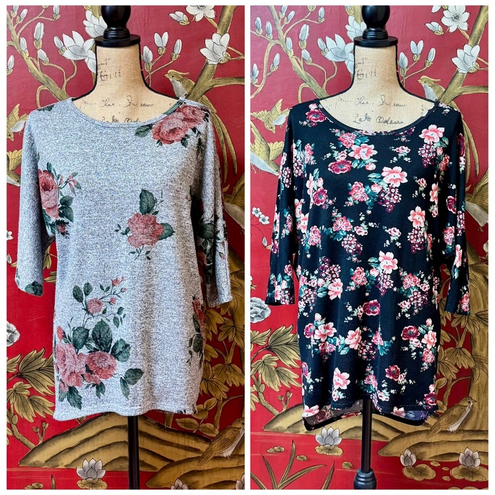 Women’s “Bobbie Brooks” Floral Tops Bundle | Set of 2 | #O1